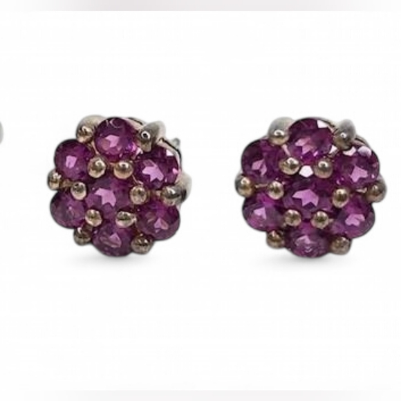 Pink Garnet 925 Sterling Silver Jewelry Set - Picture 2 of 7